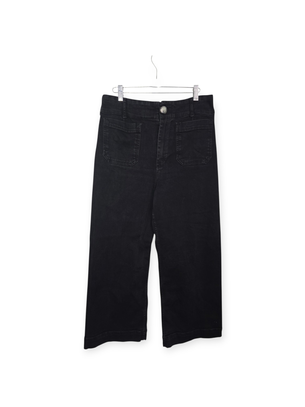 Women's NWOT Anthropolgie Maeve The Colette black wide leg‎ jeans, size 29